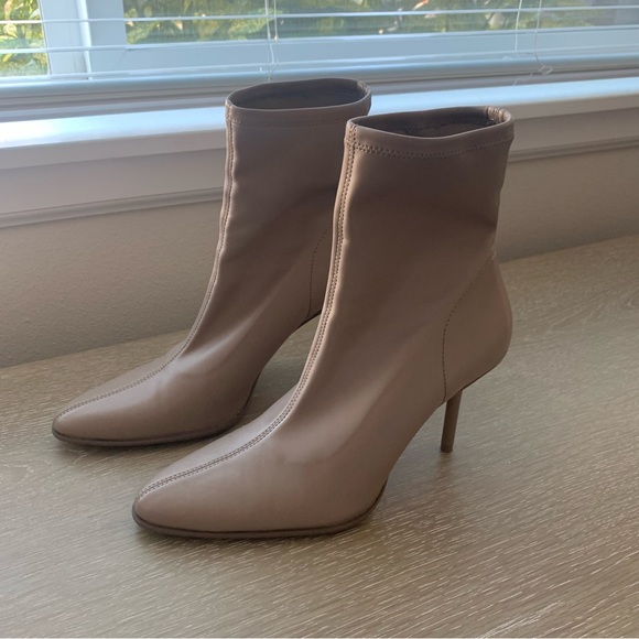 Zara Sock Style Ankle Heeled Booties - Picture 4 of 10